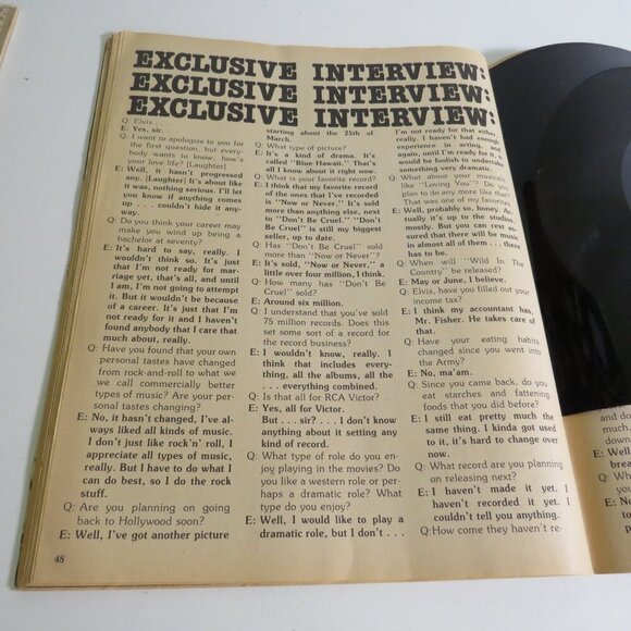 1978 Elvis Presley Collector's Issue Magazine Green Valley Store w/ 33 Record LP - Picture 11 of 16